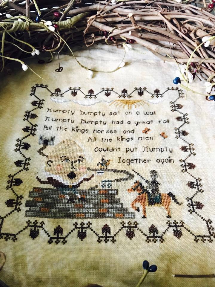 Humpty Dumpty Cross Stitch Pattern - PDF Digital Download