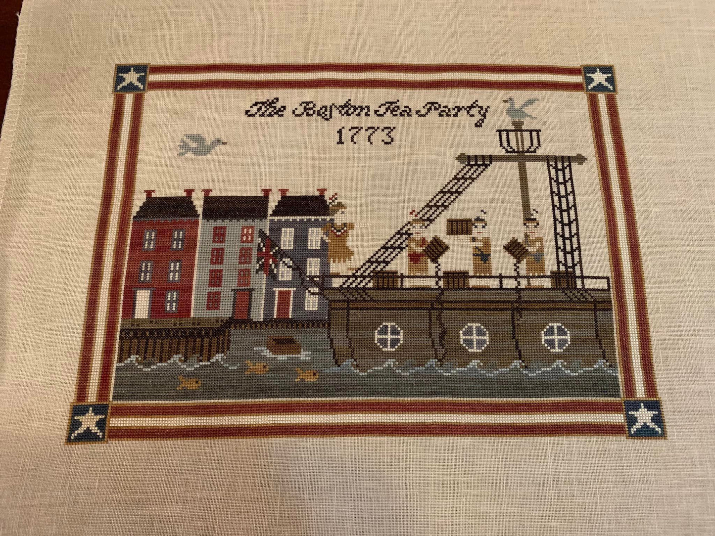 Boston Tea Party Cross Stitch Pattern - PDF Digital Download