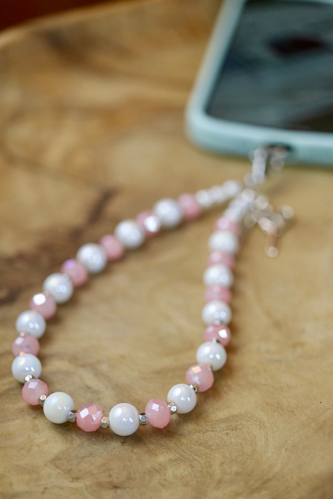 Cell Phone Beaded Charm Strap for Cross Stitch Lovers