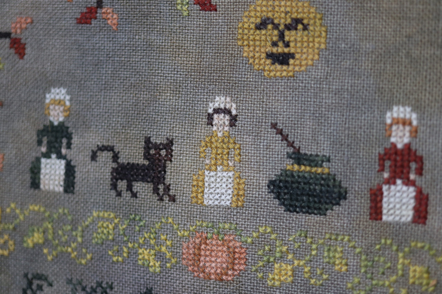 Bewitched Sampler Cross Stitch Pattern - PDF Digital Download