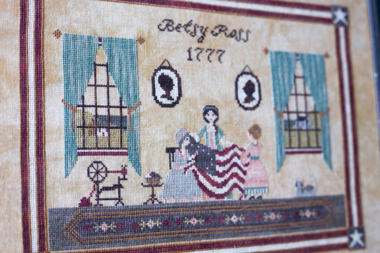 Betsy Ross Cross Stitch Pattern - PDF Digital Download
