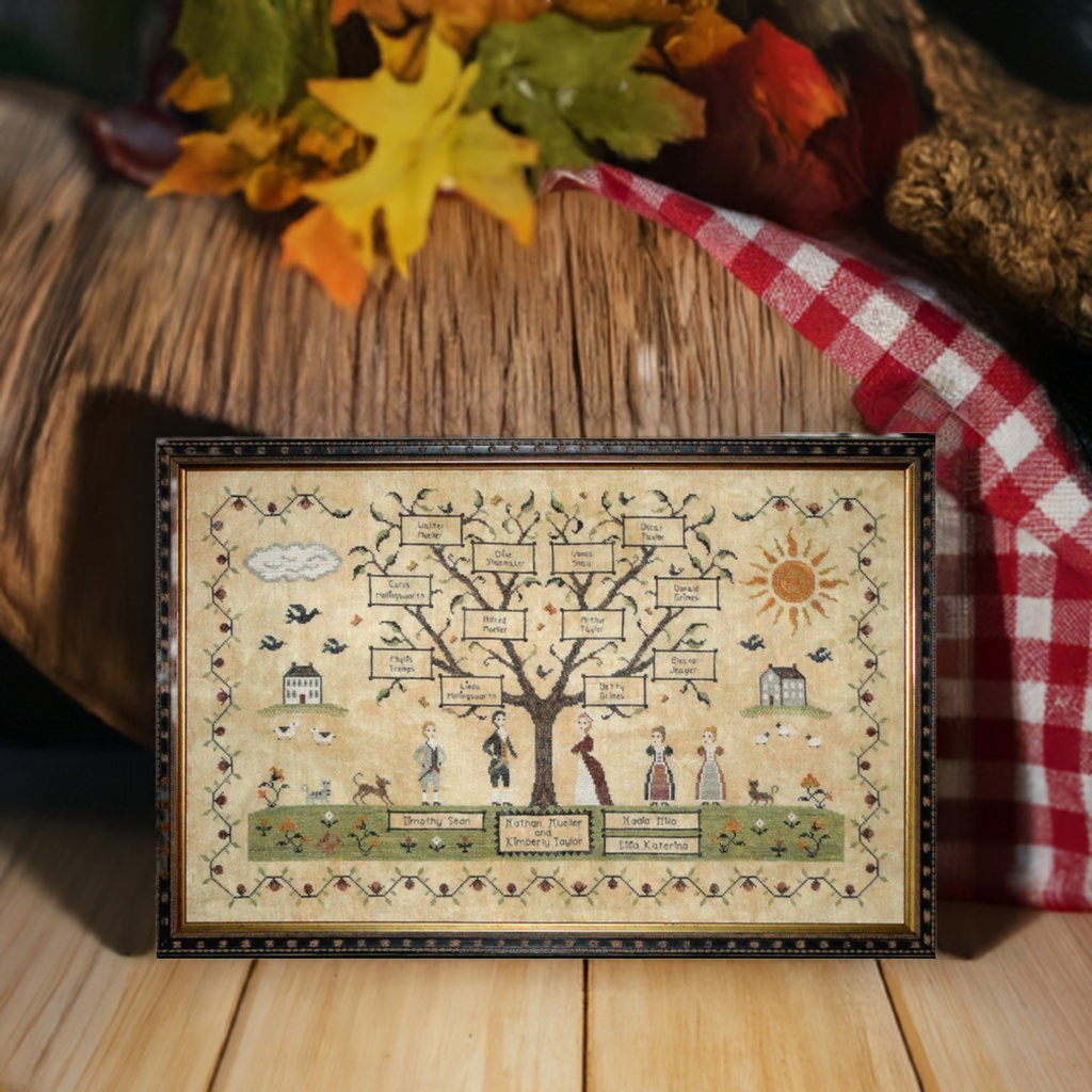 my-family-tree-cross-stitch-pattern-hard-copy-willow-hill-samplings for Free Printable Family Tree Cross Stitch Patterns My Family Tree Cross Stitch Pattern - Hard Copy – Willow Hill Samplings for Free Printable Family Tree Cross Stitch Patterns