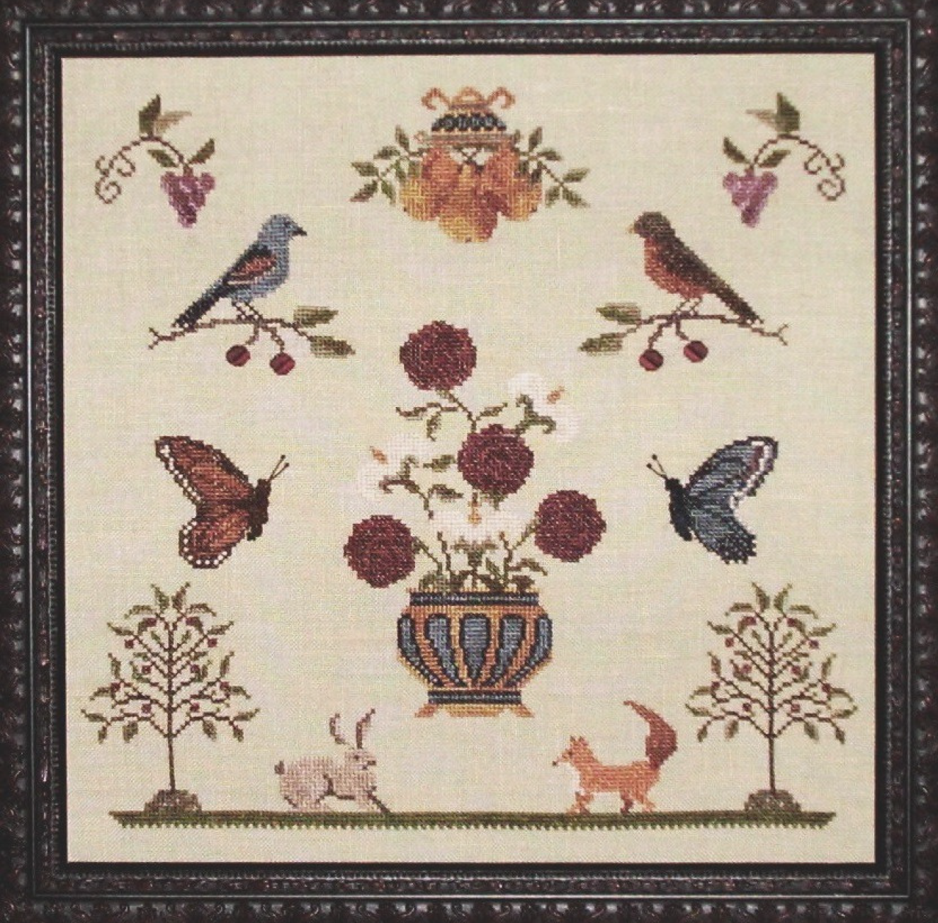 Flora and Fauna Cross Stitch Pattern - PDF Digital Download