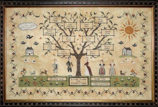 My Family Tree Cross Stitch Pattern - PDF Digital Download