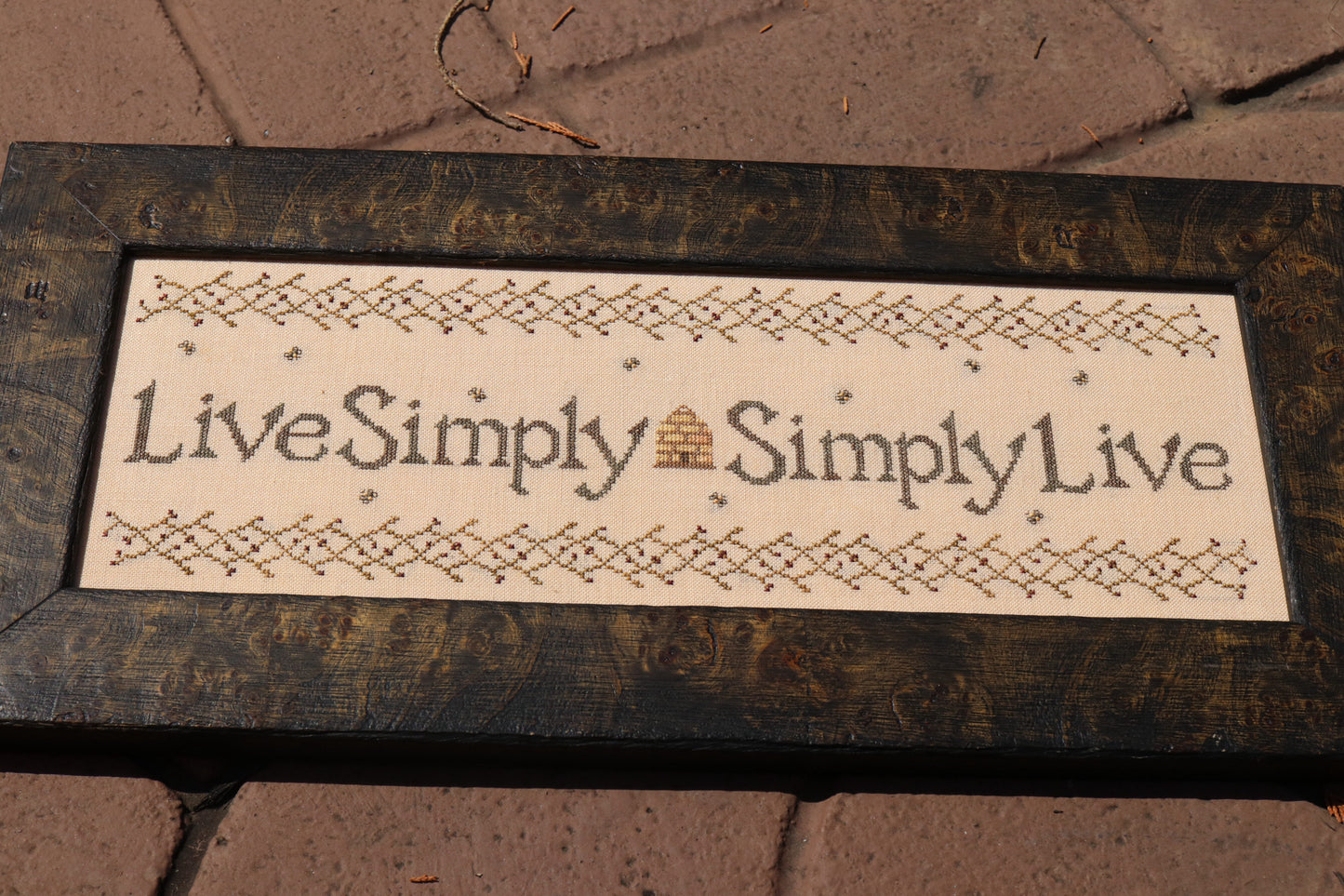 Live Simply Cross Stitch Pattern - PDF Digital Download