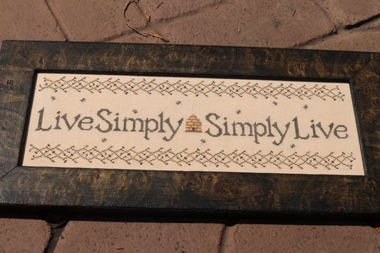 Live Simply Cross Stitch Pattern - PDF Digital Download