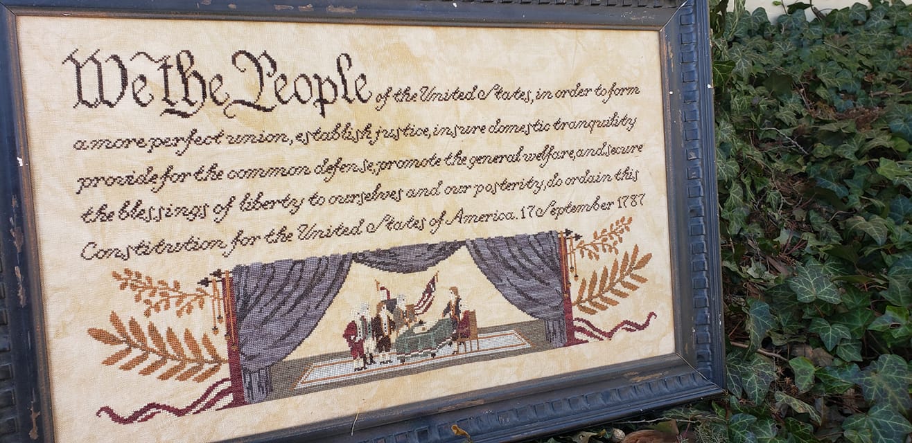 We the People Cross Stitch Pattern - PDF Digital Download