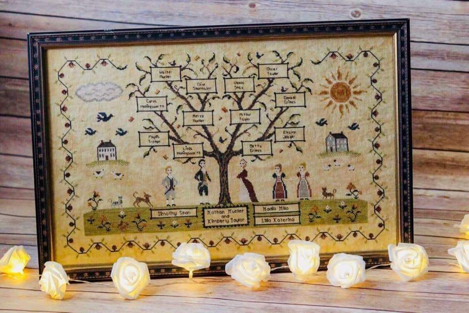 My Family Tree Cross Stitch Pattern - PDF Digital Download