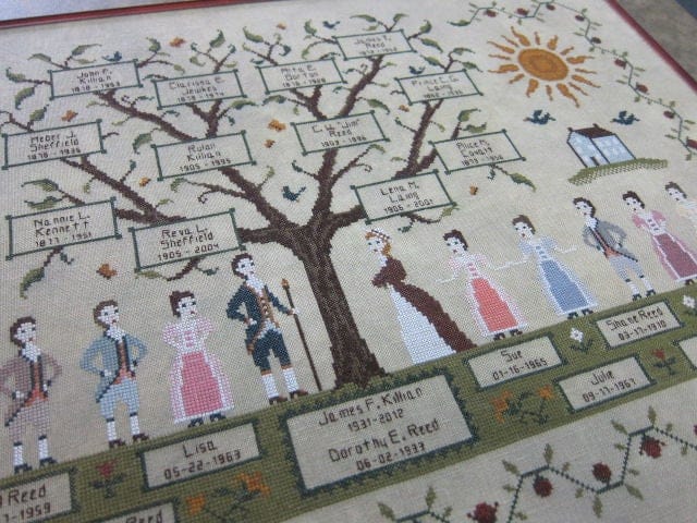 My Family Tree Cross Stitch Pattern - PDF Digital Download