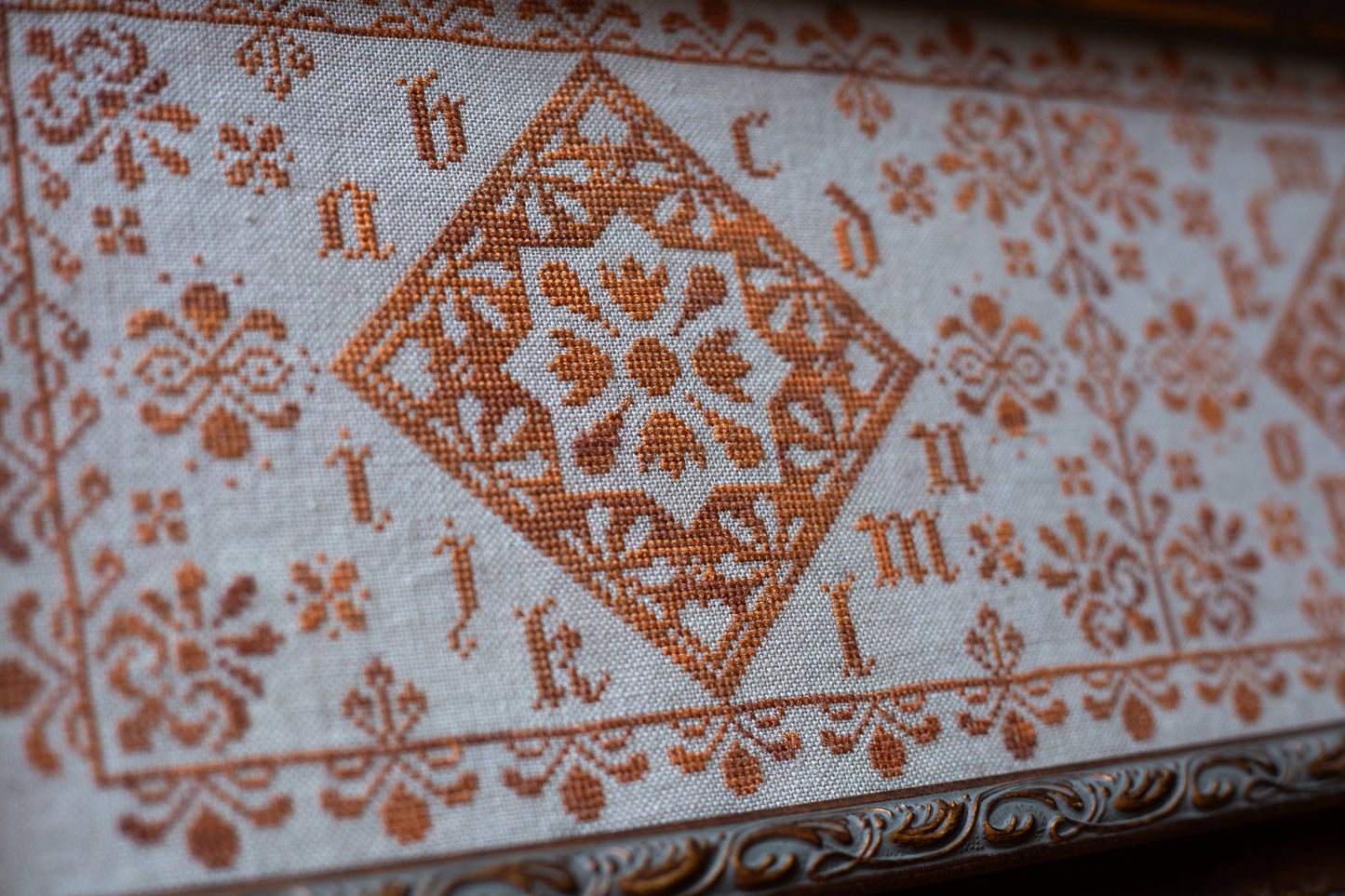 Pennsylvania Dutch Sampler Cross Stitch Pattern - PDF Digital Download