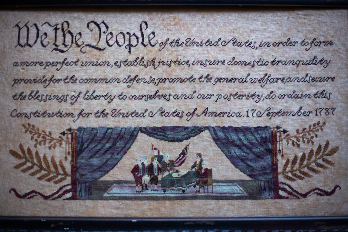 We the People Cross Stitch Pattern - PDF Digital Download