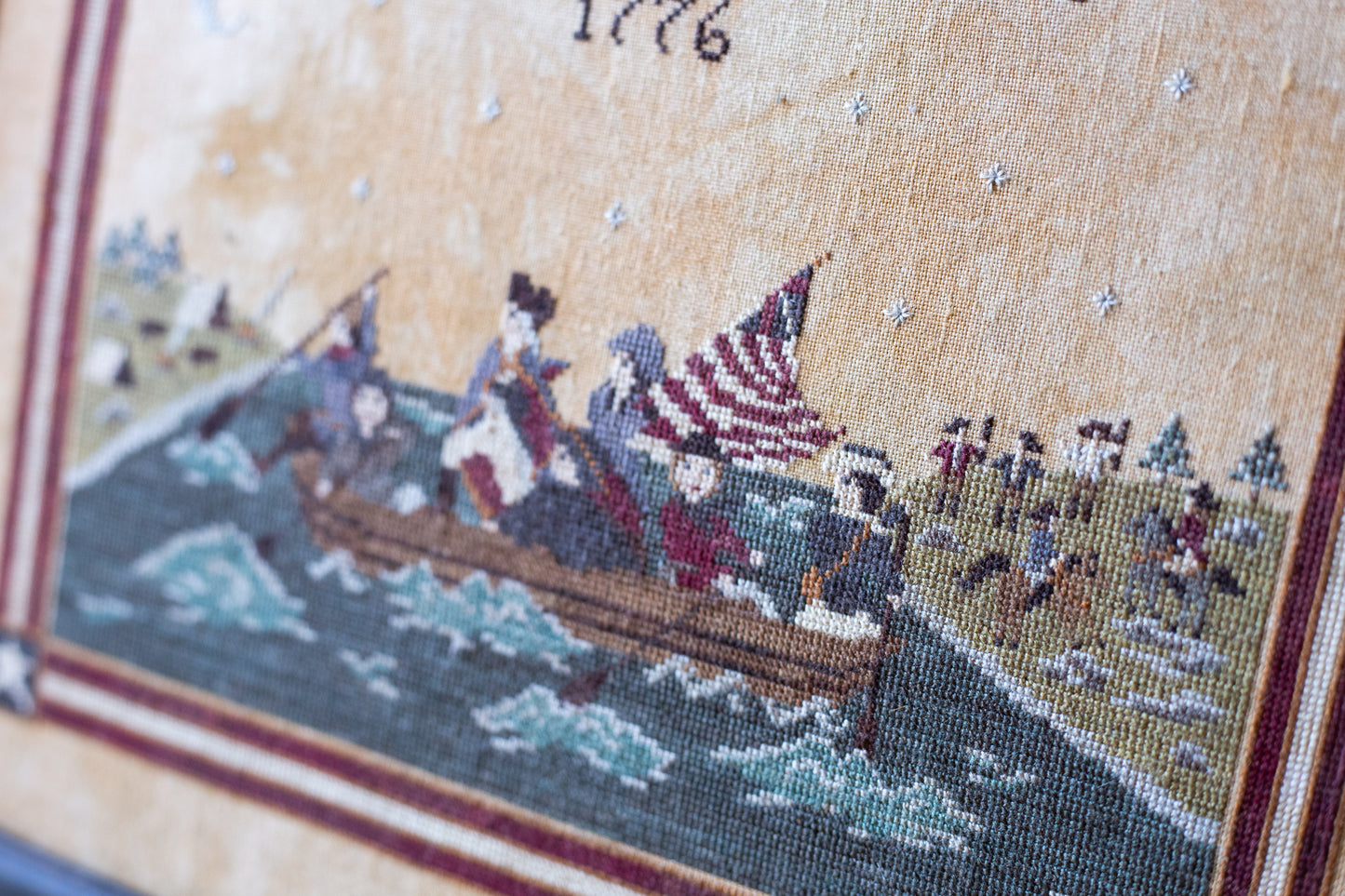 Crossing the Delaware Cross Stitch - PDF Digital Download