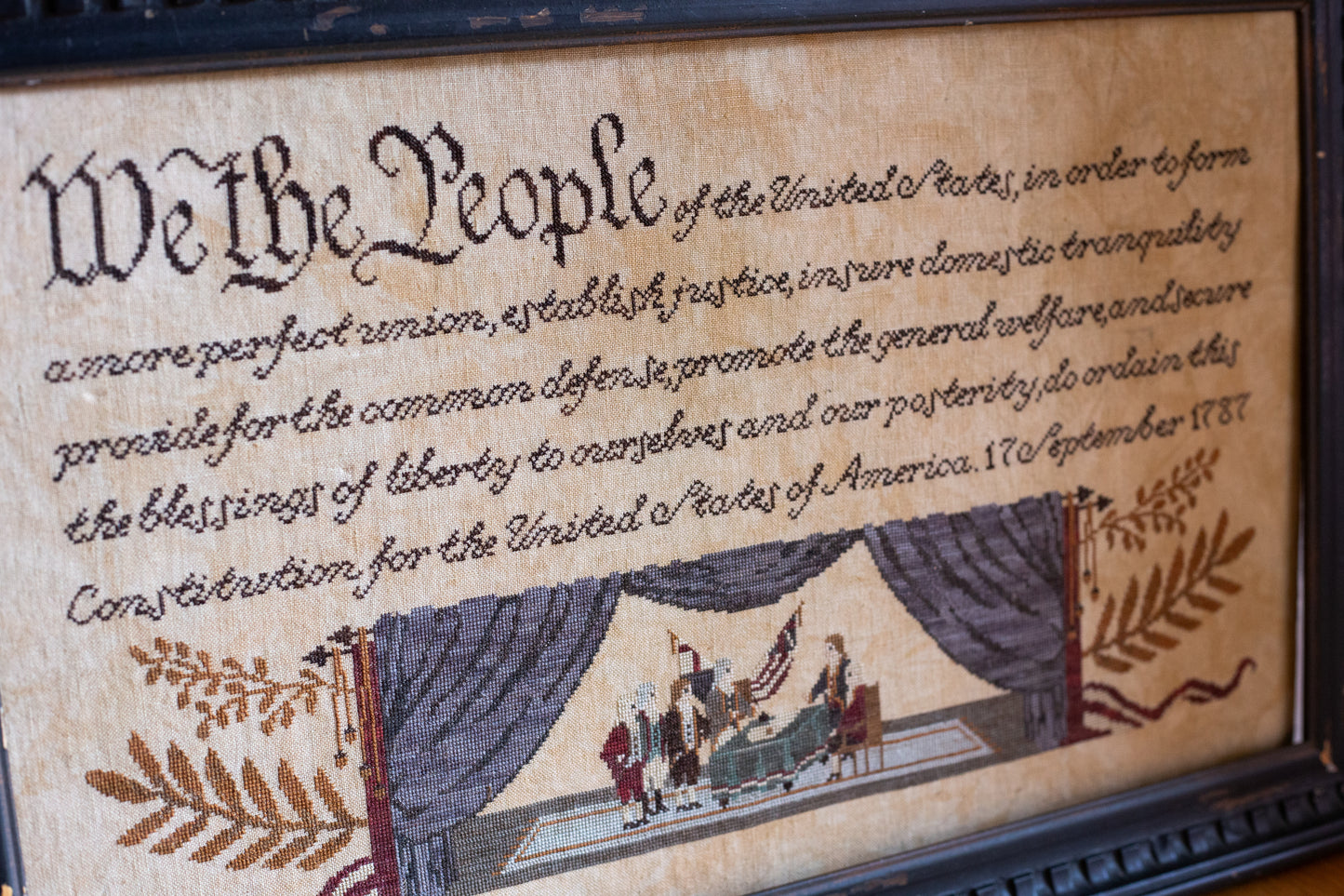 We the People Cross Stitch Pattern - PDF Digital Download