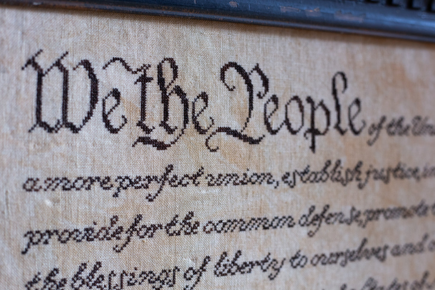 We the People Cross Stitch Pattern - PDF Digital Download