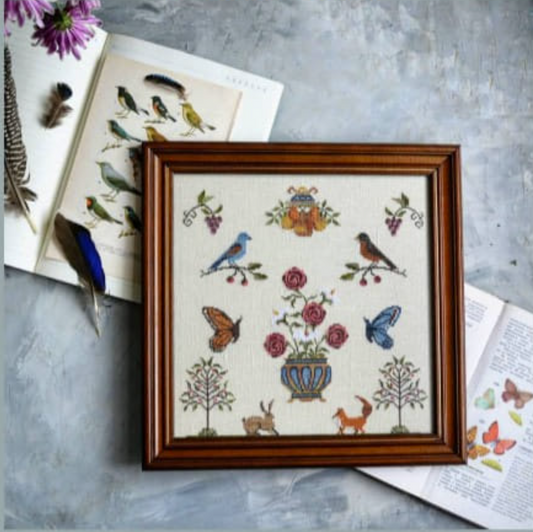 Flora and Fauna Cross Stitch Pattern - PDF Digital Download