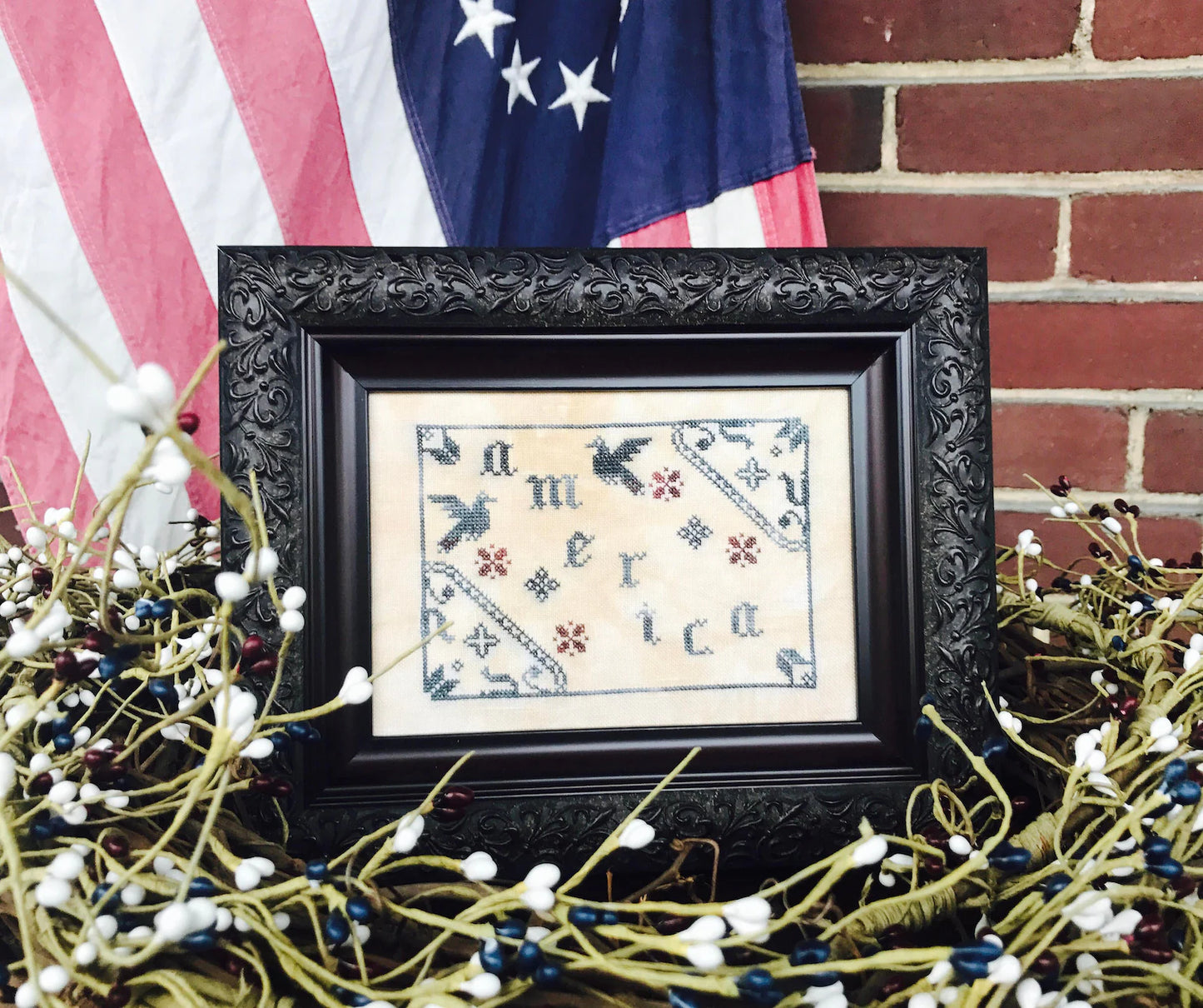 Little American Sampler Cross Stitch Pattern - PDF Digital Download